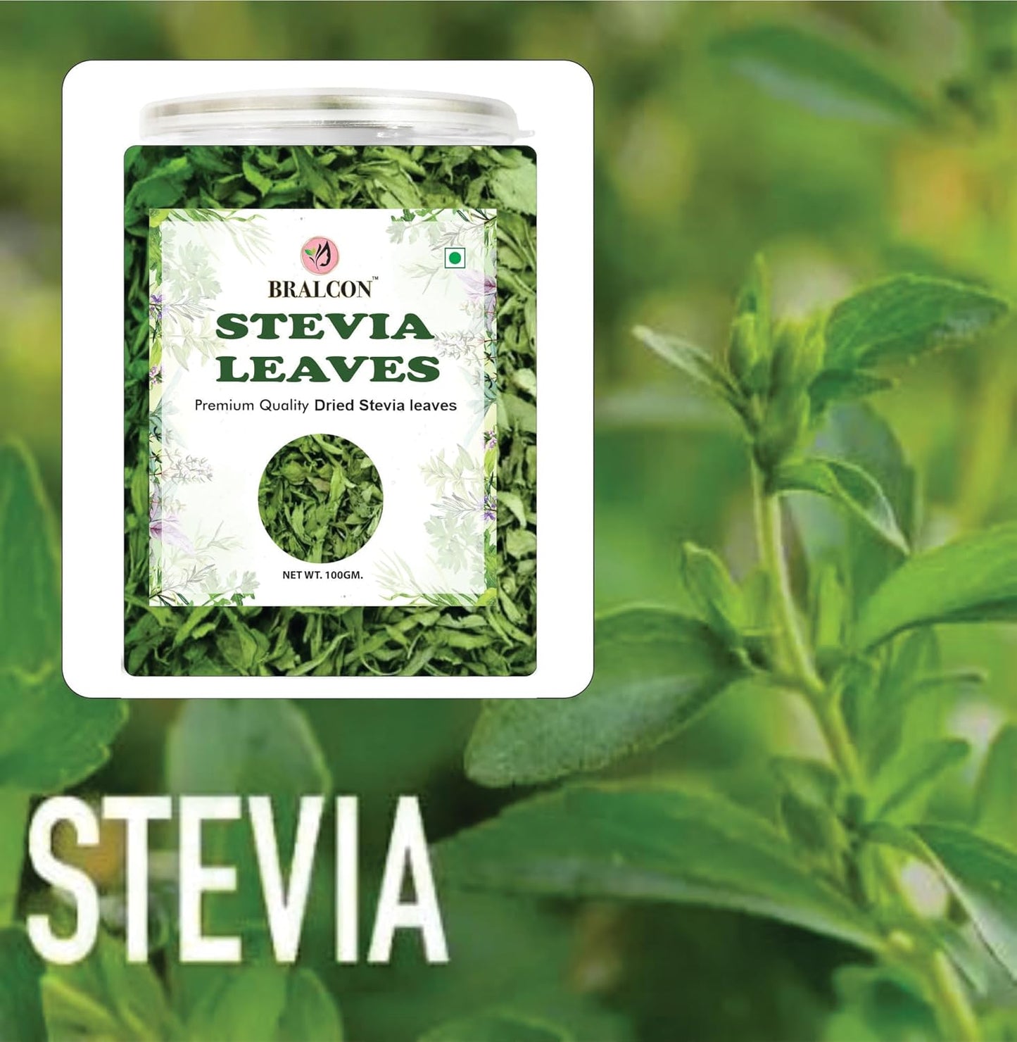 Bralcon Sugarfree Sweetener - 100% Pure Stevia Leaves Extract, 100 gm