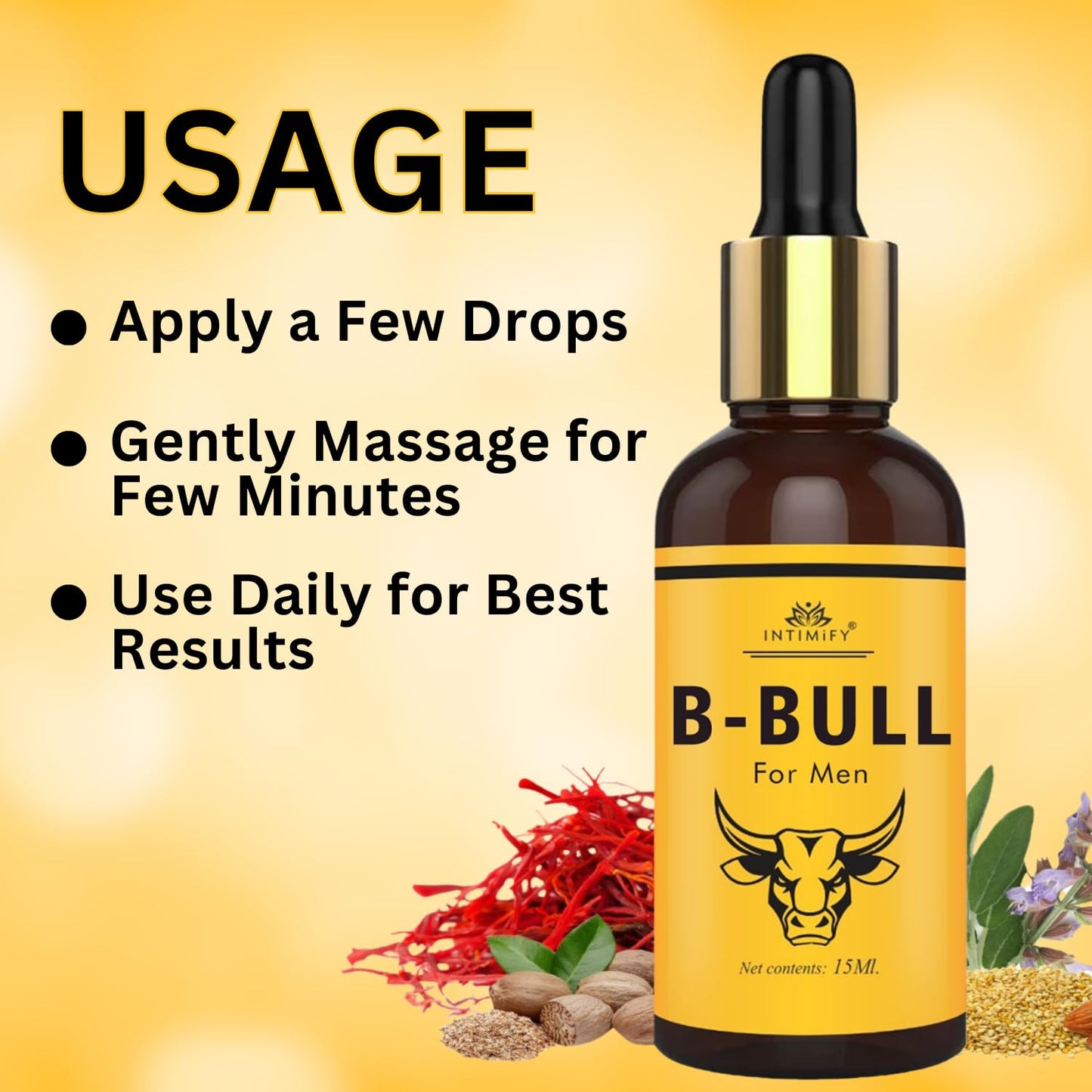 INTIMIFY Ayurvedic Massage Oil for Men 15 ml, Pack of 2