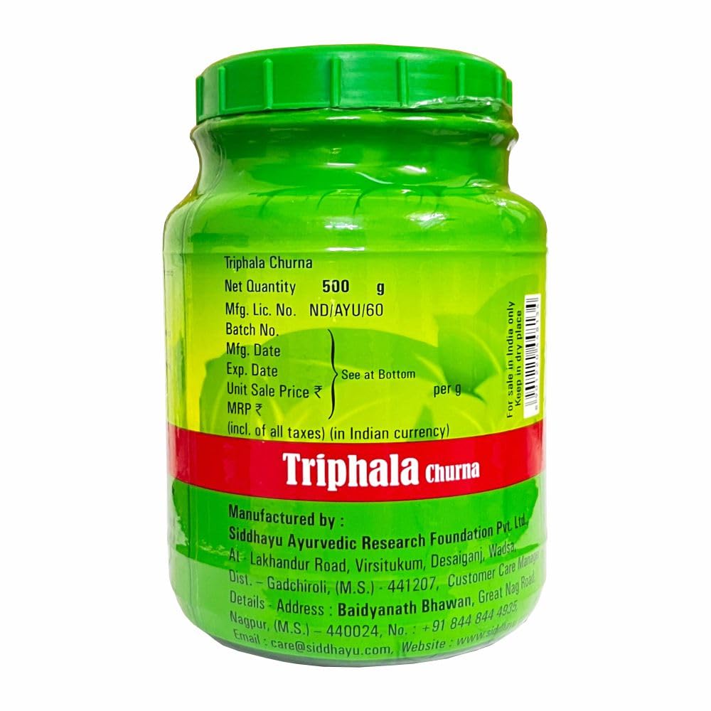 Baidyanath Asli Ayurved Triphala Churna 500 g (Pack of 2)