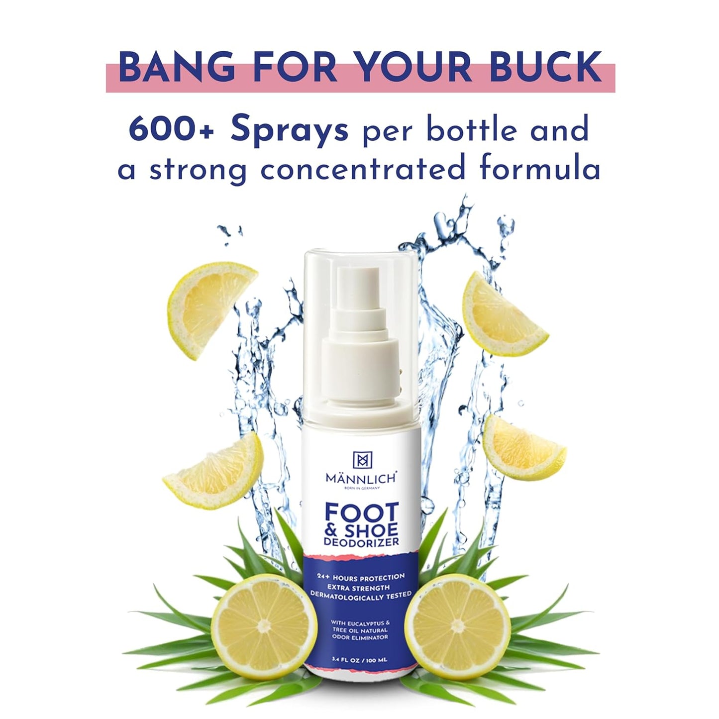 Mannlich Shoe & Foot Deodorizer Spray, 100 ml