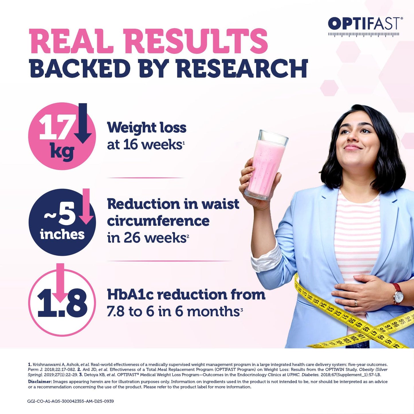 Nestle Optifast Weight Management Shake | Strawberry Flavour, 400 gm