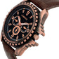 LORENZ Brown Watch and Wallet Combo for Men