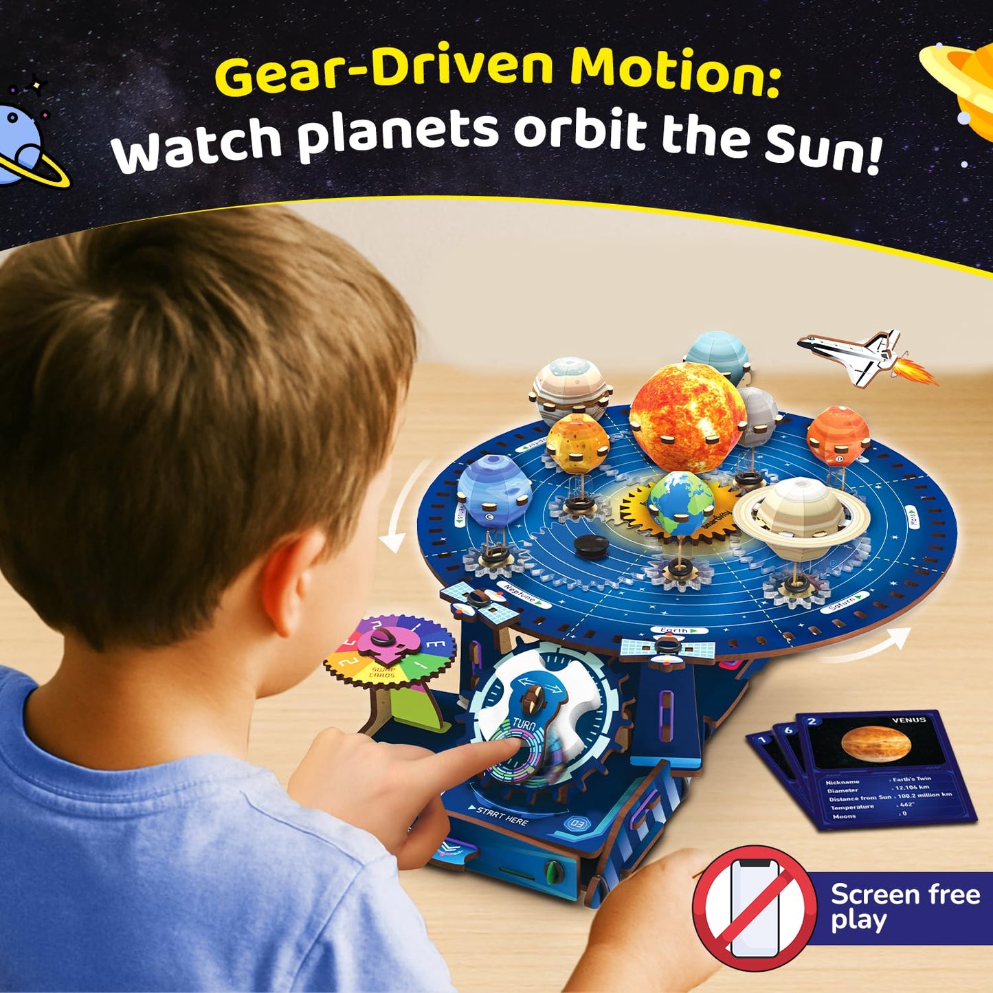 Smartivity Solar System Kit | Gear-Driven Working Model of Planets