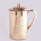 KC Copper Water Bottle and Jug Combo Set - 1000 ml Bottle, 2000 ml Jug, 2 Glasses - Brown