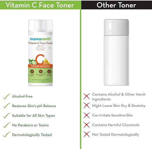 Mamaearth Vitamin C Face Toner/Vitamin C & Cucumber, 200 ml