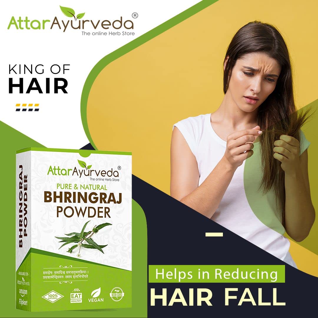 Attar Ayurveda Natural Bhringraj Powder, 100 gm
