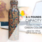 KC Pure Copper Designer Water Bottle with Leak Proof Protection, Ayurveda and Yoga Health Benefits, 1000 ml