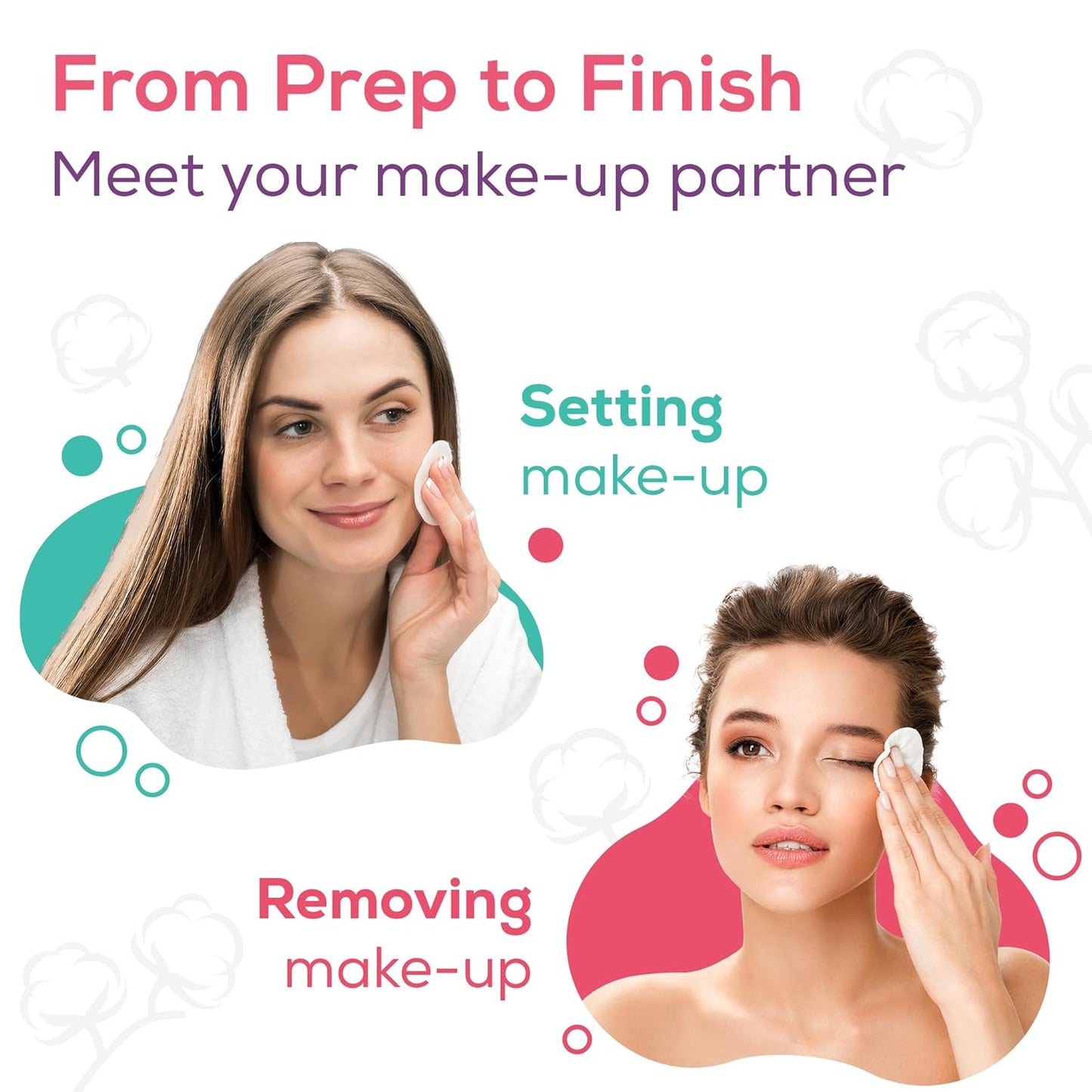 Evereve Multipurpose Cotton Pads, 200 Pcs, Pack of 4