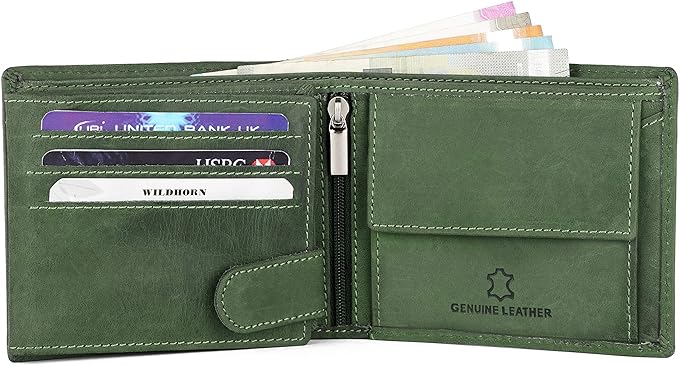 WILDHORN Genuine Leather Hand-Crafted Wallet For Men, Bifold Leather Wallet