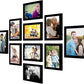 Art Street Photo Frame For Wall Set Of 10 Black Picture Frames For Home Decoration, Wall Decor Ecoseries -Size -6X8,5X7 Inches,Medium Density Fibreboard;Synthetic Wood;Plexiglass, Rectangular