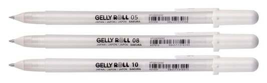 Sakura Royal Talens Gelly Roll Pen, White, Assorted Sizes, Fine/Medium/Bold -3 Pen Set, Pack of 2