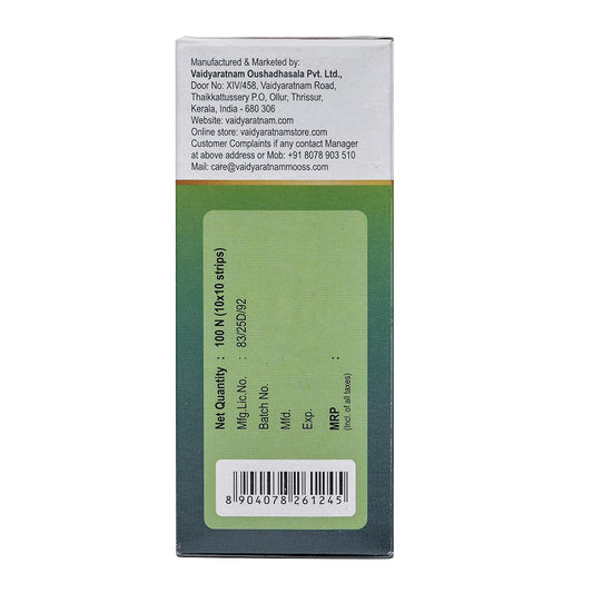 Vaidyaratnam Mehanil Plus Tablets | Natural Supplement for Metabolic Wellness