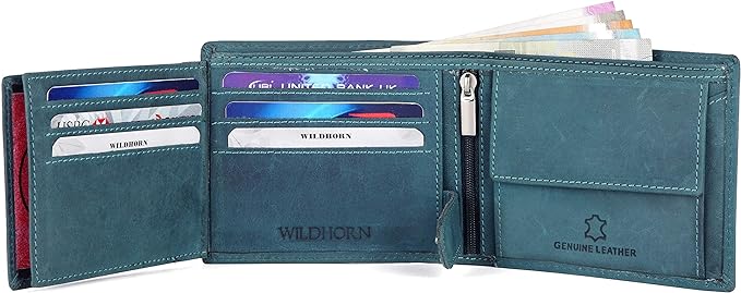 WILDHORN Genuine Leather Hand-Crafted Wallet For Men, Bifold Leather Wallet