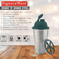 SIGNORA WARE Shake n Shake Stainless Steel Protein Shaker Bottle,Leakproof with Knob, 650ml, Silver,Green