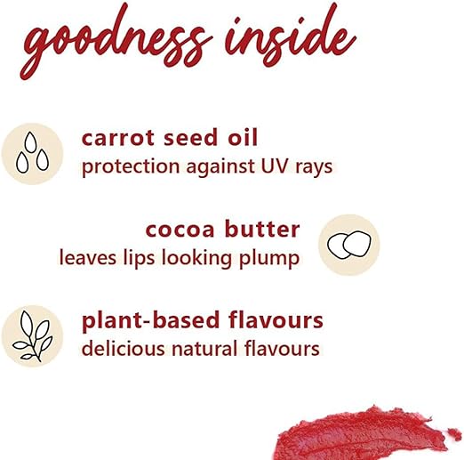 Plum Lip Balm, Candy Melts Vegan Lip Balm | Red Velvet Love | With Natural UV Protection, Ultra Moisturization & Added Shine for Lips | 100% Cruelty Free