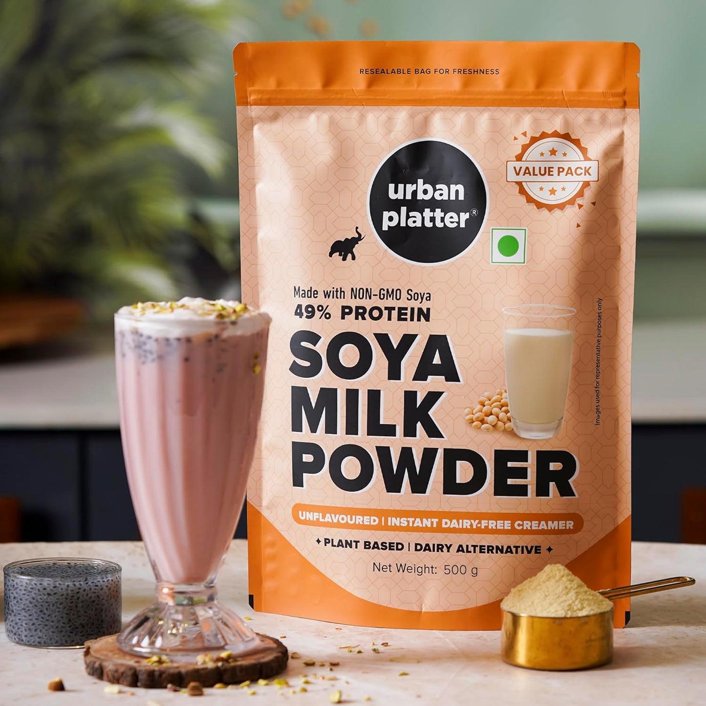 Urban Platter Soya Milk Powder, 500 gm