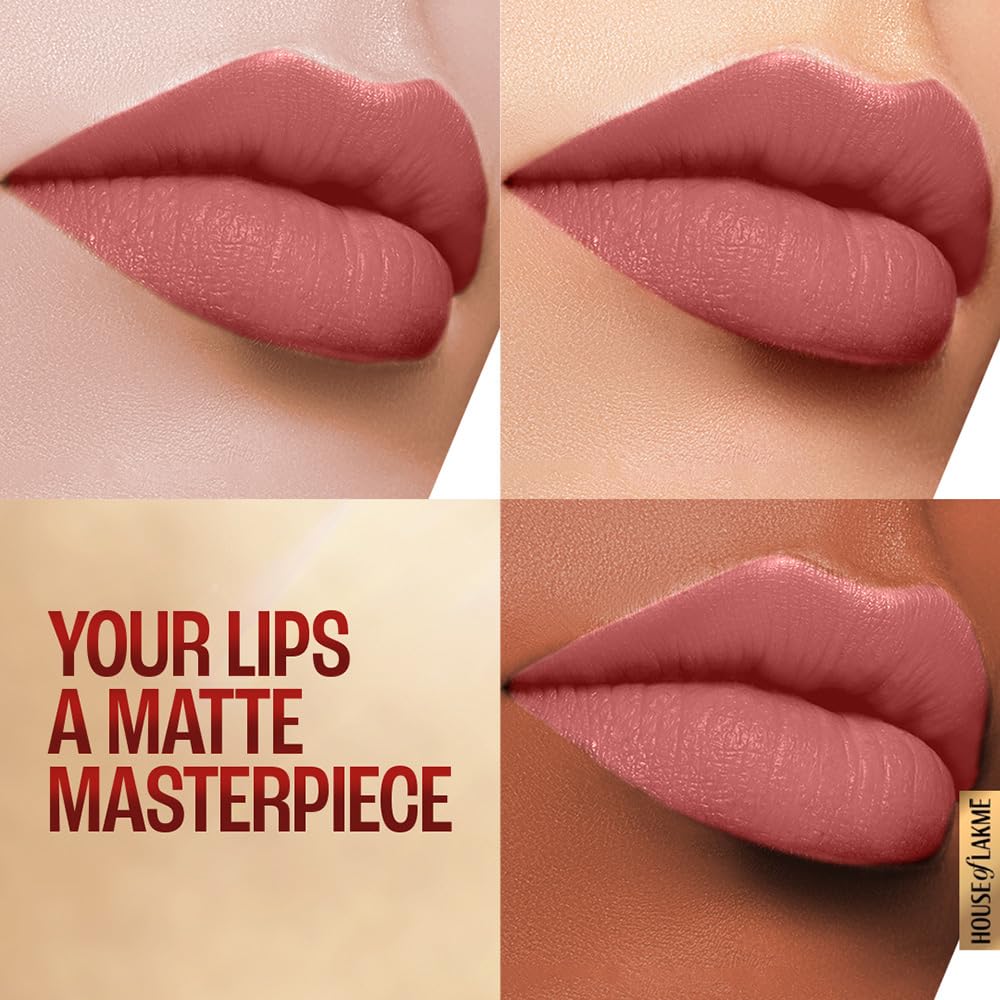 Lakme 9To5 Primer + Matte Lip Color Mp7 Blushing Nude, 3.6 gm