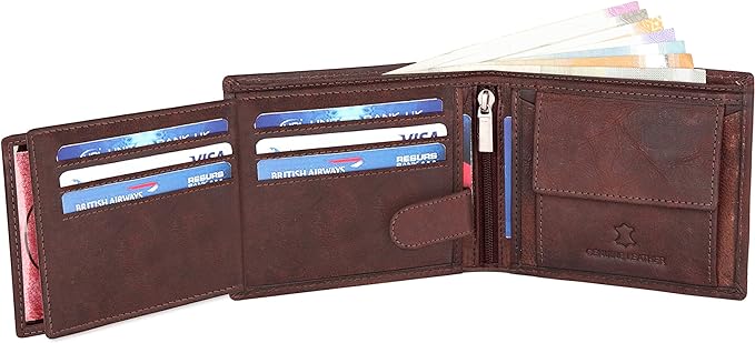 WILDHORN Genuine Leather Hand-Crafted Wallet For Men, Bifold Leather Wallet