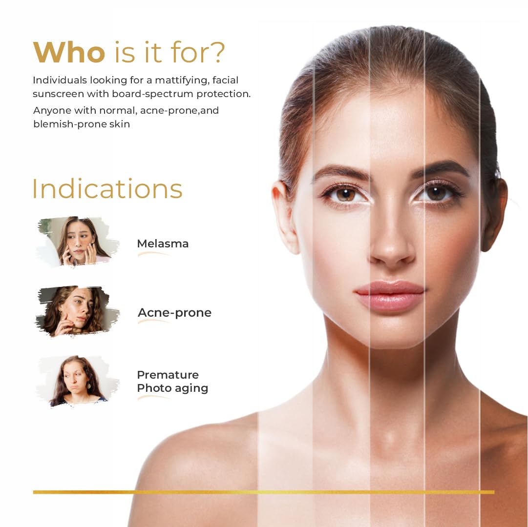 UV Doux Gold Silicone Sunscreen Gel SPF 50 PA+++|With Vitamin C & E|Broad Spectrum UVA/UVB Protection|Anti-Aging, Antioxidant-Rich, Water-Resistant Gel for Hyperpigmentation|Benzene-Free|50g