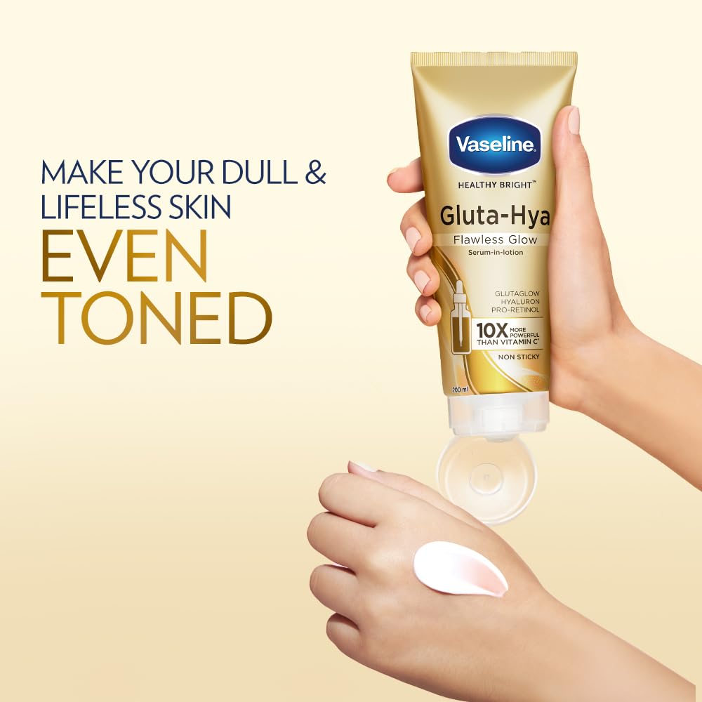 Vaseline Gluta-Hya Flawless Glow Lotion for Face & Body, 200 ml