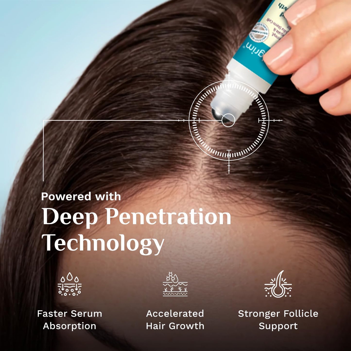 Pilgrim Advanced Hair Growth Serum Roll-on for Scalp with Korean Black Rice, 25 ml