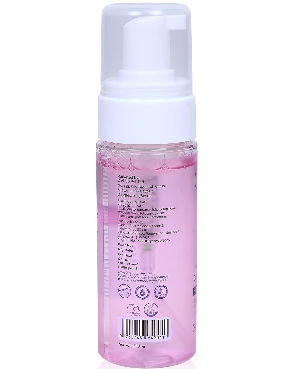 Curl Up Weightless Curl Enhancing Mousse, 150 ml