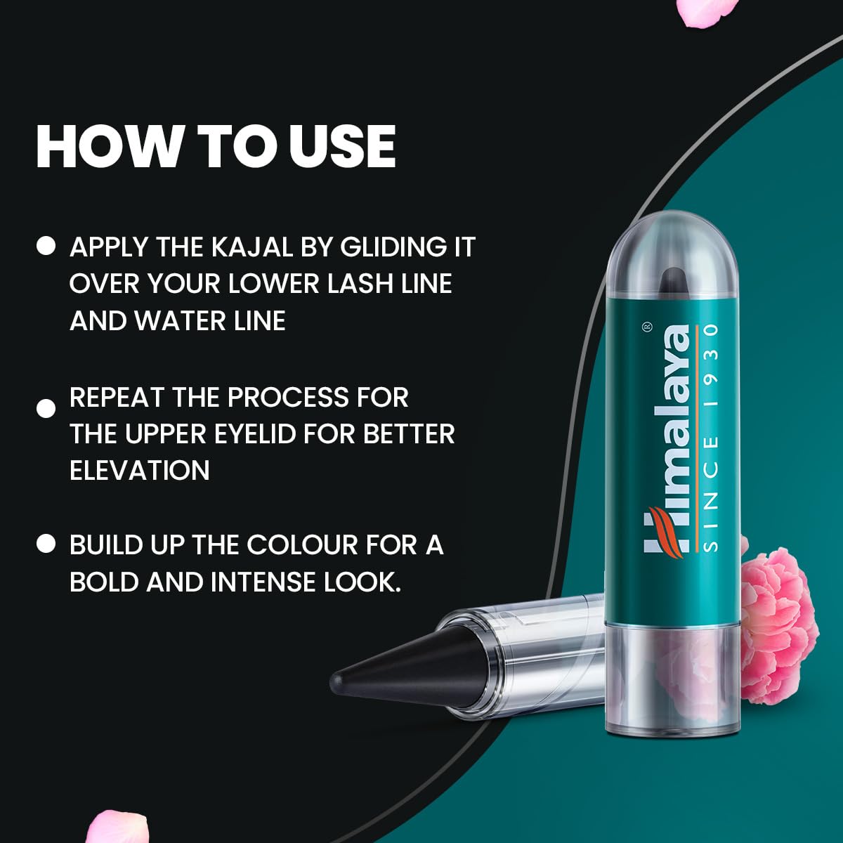 Himalaya Herbals Kajal, Black, 2.7 gm (Packaging may Vary)