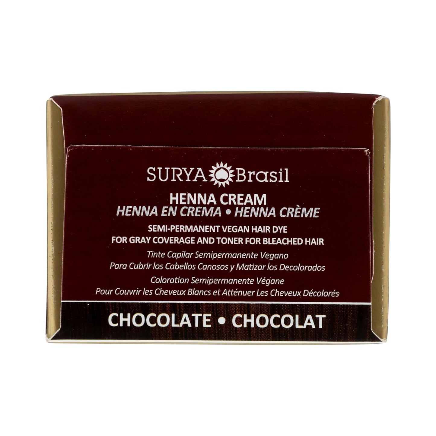 Surya Brasil Hair Color, Semi Permanent No Ammonia, Plant Extracts Henna Cream 70ml, Chocolate