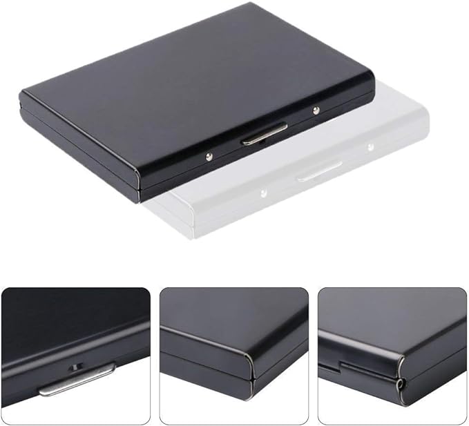 Storite Imported 6 Slots Stainless Steel RFID Blocking Metal Credit and Debit Card Holder for Men & Women