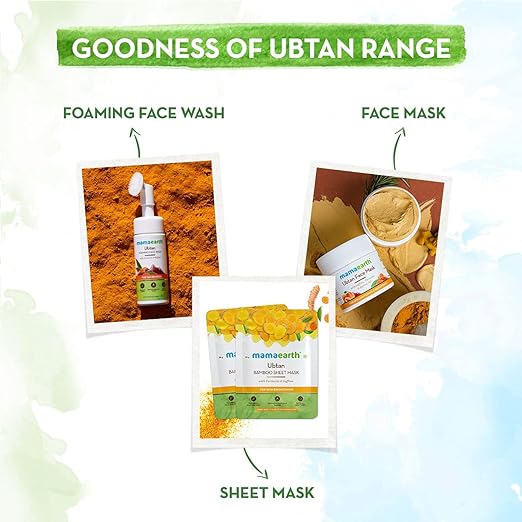 Mamaearth Ubtan Oil-Free Face Moisturizer with Turmeric & Saffron for Skin Brightening - 80 ml