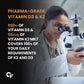 Carbamide Forte Vitamin D3 K2 Supplement for Bone & Heart Health-120 Veg Tablets