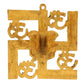 eCraftIndia Lord Ganesha on Om Swastik Metal Golden Wall Hanging
