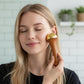 Livronic Kansa Wand Massager with Teak Wooden Handle, 4.5 cm Bronze Cup