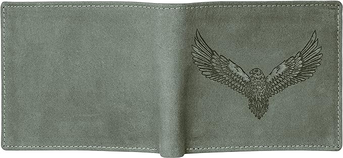 URBAN FOREST Zeus Vintage Green Leather Wallet for Men, Vintage Green, Two Fold Wallet