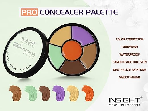 INSIGHT Cosmetics Pro Natural Powder Concealer Palette - Corrector, 15gm