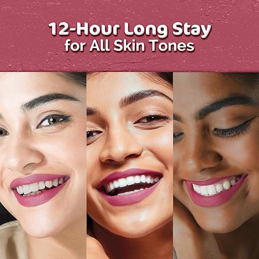 Mamaearth Moisture Matte Longstay Lipstick with Avocado Oil & Vitamin E - 08 Pink Tulip - 2g