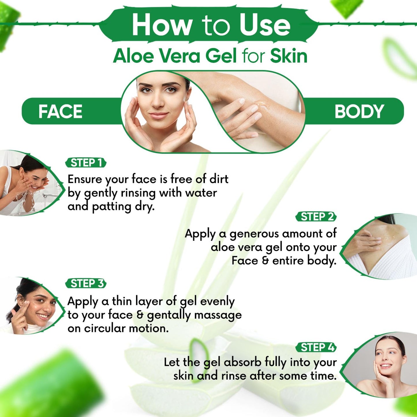 KAZIMA Pure Aloe Vera Gel for Skin and Hair, 1 kg