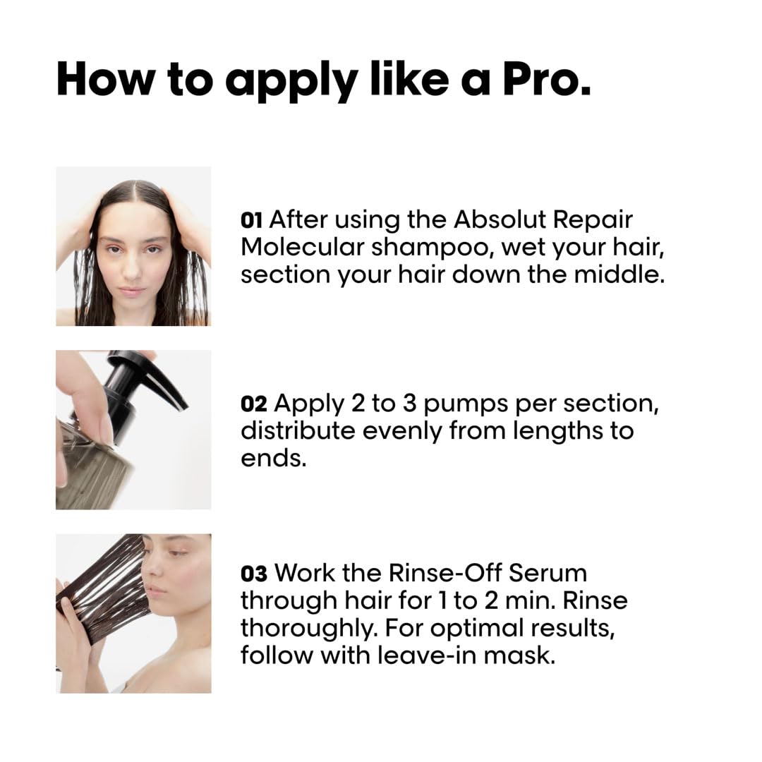 Loreal Professionnel Paris Absolut Repair Molecular Deep Repairing Rinse-off Serum , 250 ml