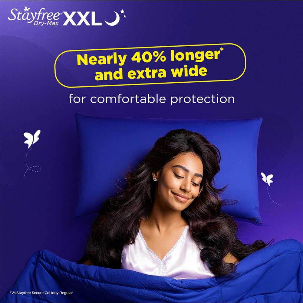 Stayfree Dry Max Xxl|Combo Pack 126 Pads|All Night Xxl Dry Cover Sanitary Pads