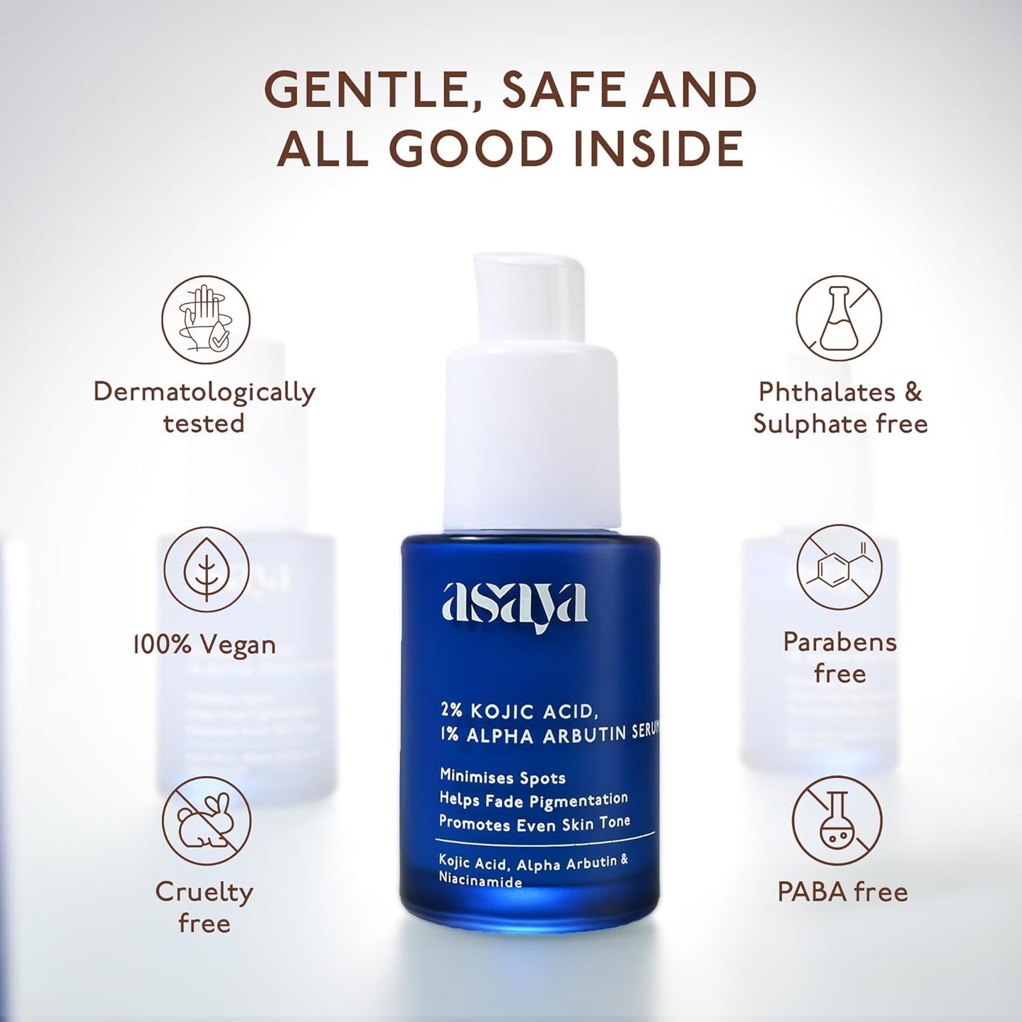 Asaya 2% Kojic Acid + 1% Alpha Arbutin Face Serum 30 ml