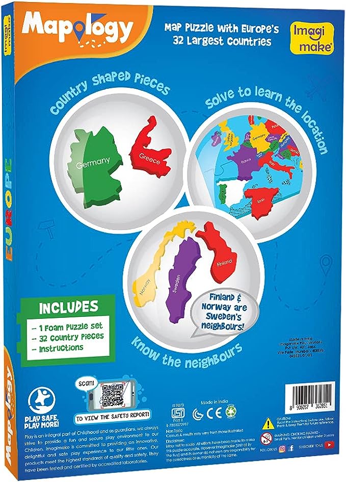 Imagimake Mapology: Europe Map Puzzle