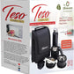 OLIVEWARE Teso Pro Lunch Box | 3 Stainless Steel Containers | Plastic Pickle Box | Steel Spoon & Fork | Microwave Safe (Black)