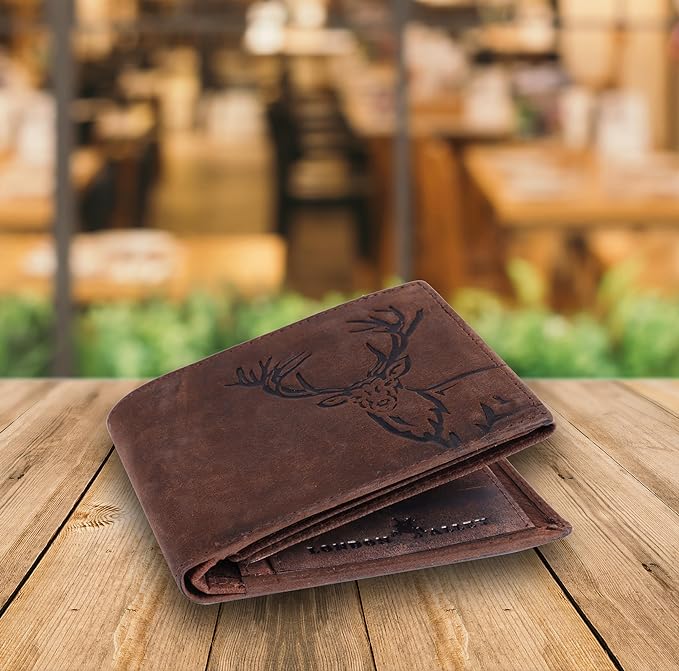 LONDON ALLEY Elk Wallet, Vintage Brown