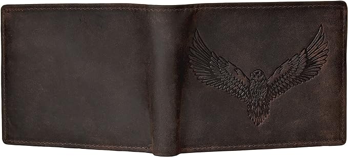 URBAN FOREST Zeus RFID Blocking Leather Wallet for Men, Vintage Brown