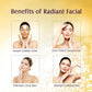 Lotus Radiant Gold Facial Kit for instant glow with 24K Pure Gold & Papaya,4 easy steps, 170g Multiple use