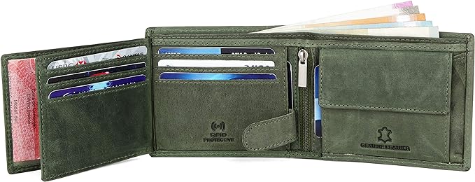 WILDHORN Genuine Leather Hand-Crafted Wallet For Men, Bifold Leather Wallet