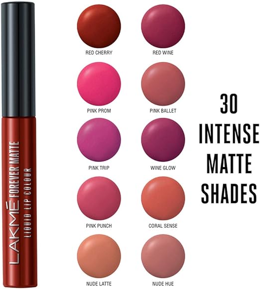 Lakme Forever Matte Liquid Lip Colour, Nude Hue, 5.6 ml