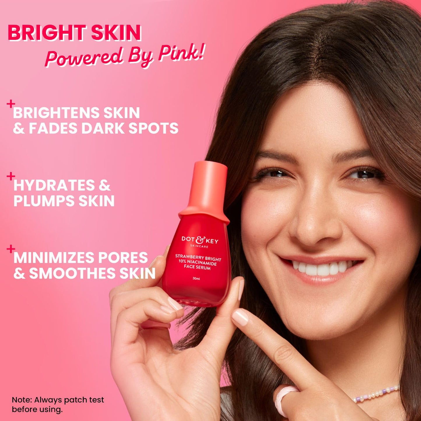 Dot & Key 10% Niacinamide + Strawberry Face Serum with Vitamin B12 & Hyaluronic Acid, 30 ml