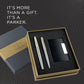 Parker Galaxy Gold Trim Ball Pen with Free Card Holder (Stainless Steel)