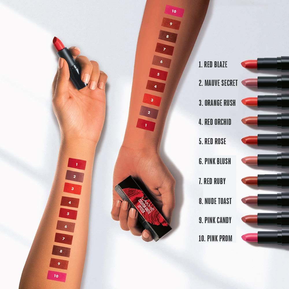 Lakme CUShion Matte Lipstick, Red Wine, 4.5 gm, Multi